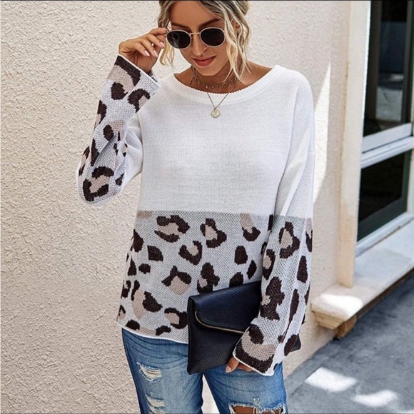 SHEIN Sweaters - Animal print tunic sweater SHEIN NWT